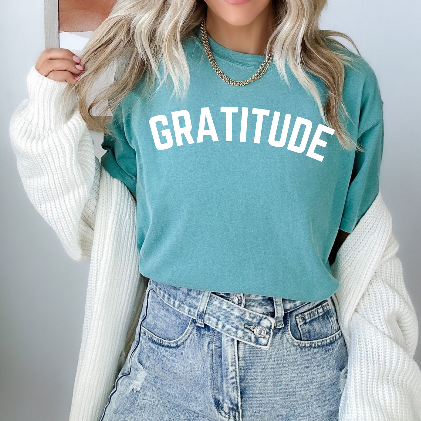 Gratitude Unisex Tee - Teal