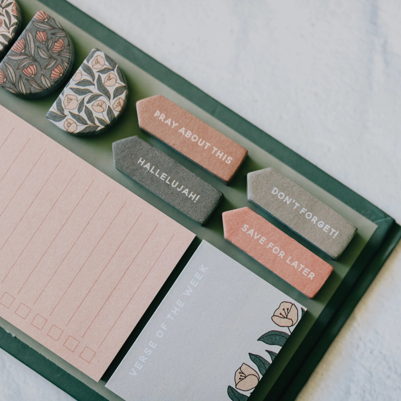 Floral Teal Planner Stickies Set