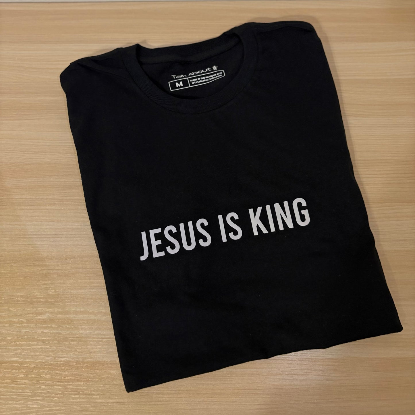 Jesus is King Reflective Black Tee