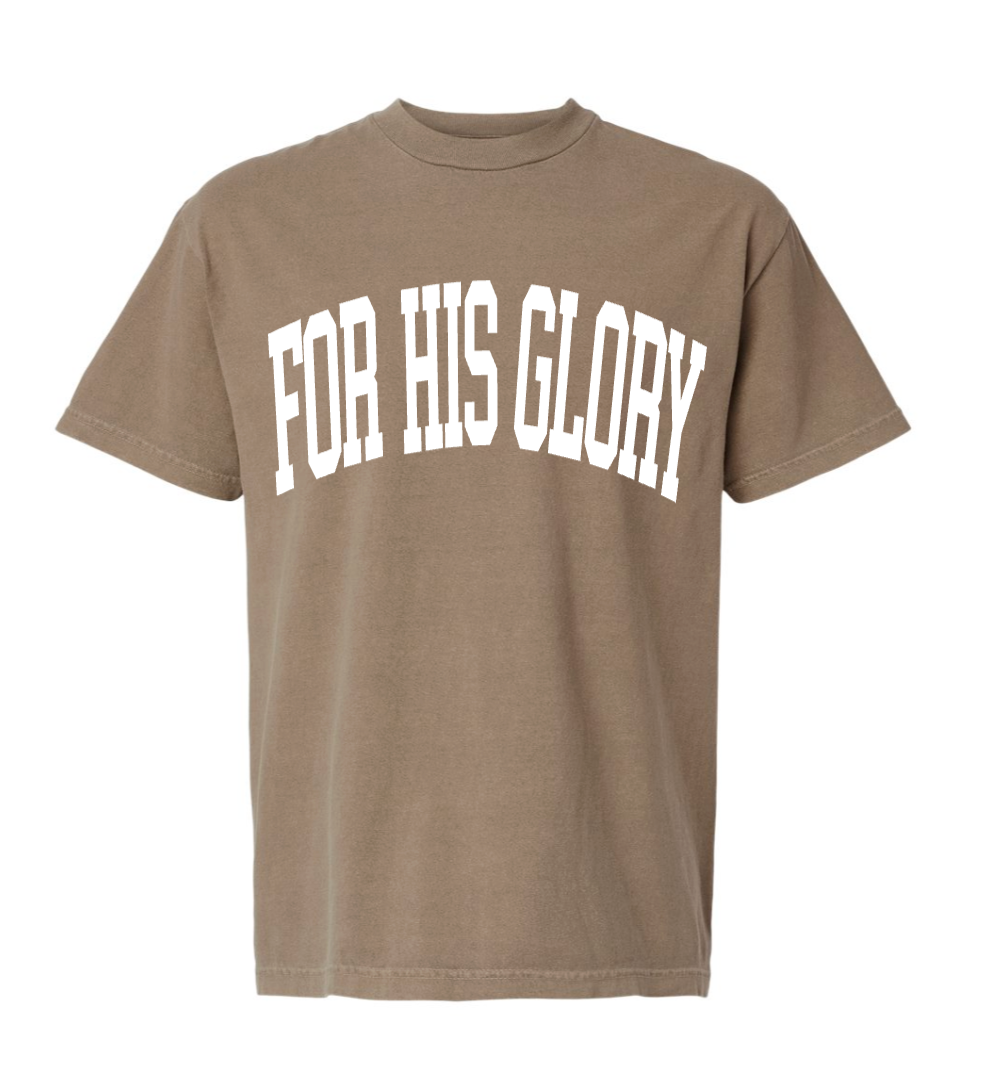 For His Glory Unisex Tee - Faded Brown