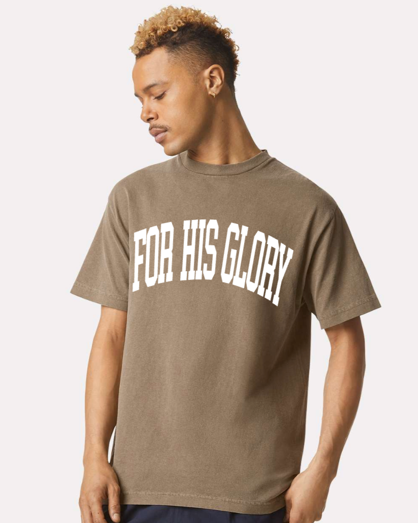 For His Glory Unisex Tee - Faded Brown